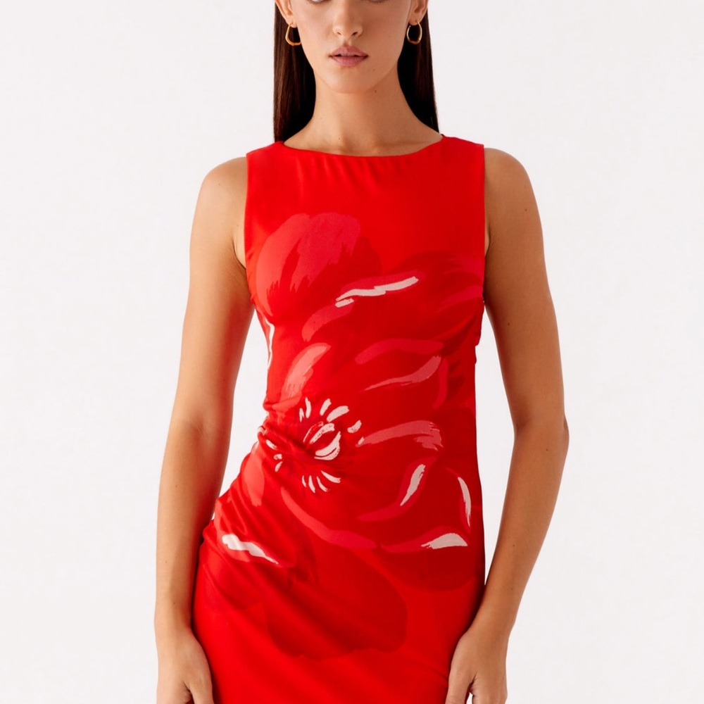 Peppermayo Red Floral Mini Dress